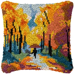Kit ganchillo Smyrna para bordado alfombras y cojines paisaje urbano