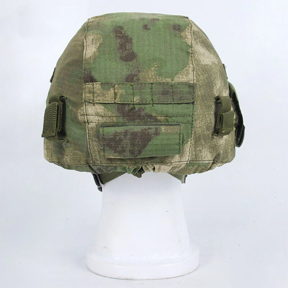 Funda táctica para casco camuflaje verde antiviento con orejeras - imagen 4