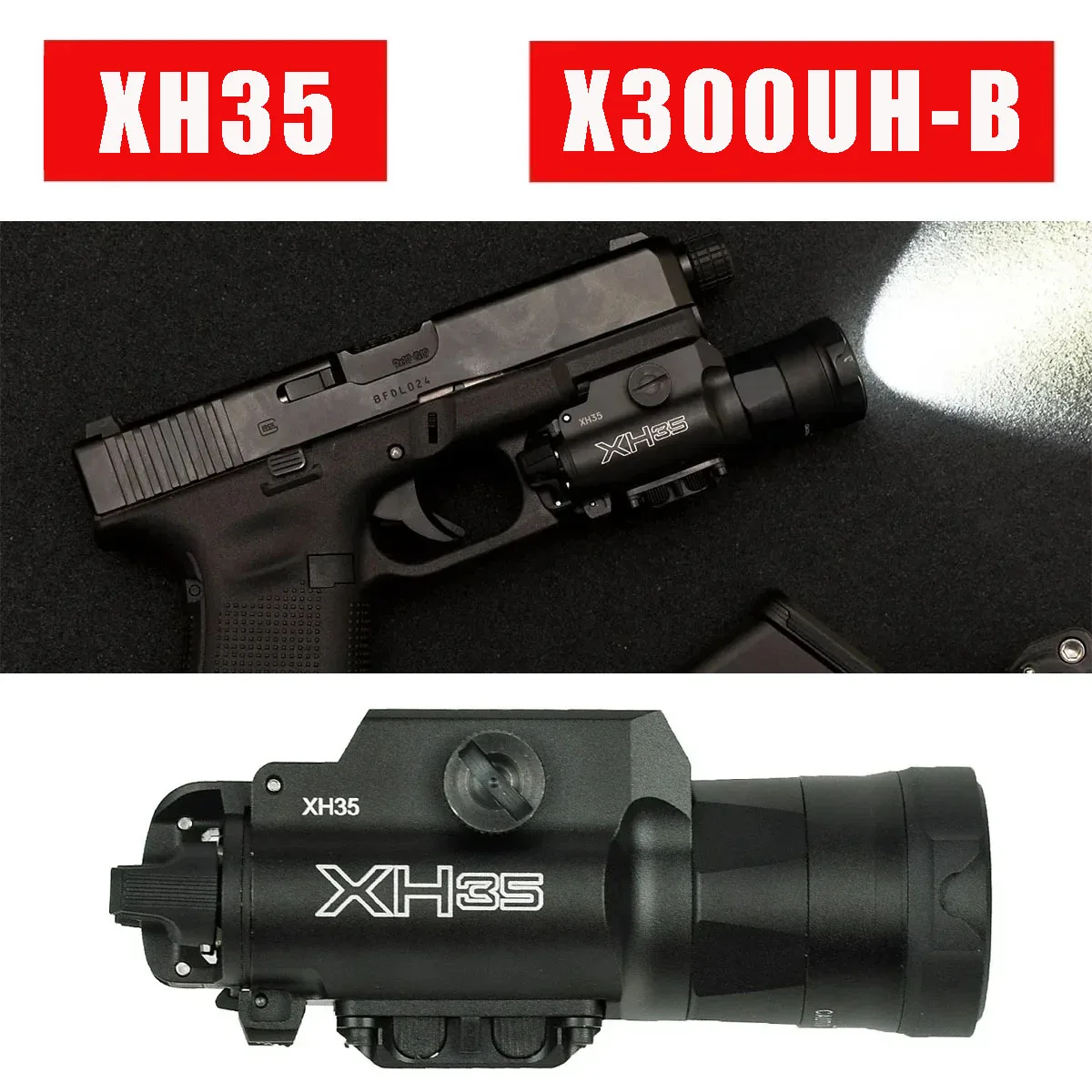 Scout XH35 linterna táctica Picatinny LED alta potencia estroboscópico