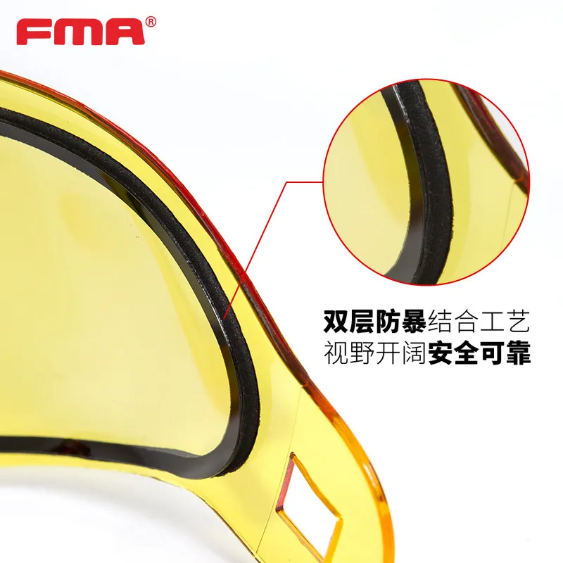 Máscara táctica F5 doble capa lentes color antiviento profesional