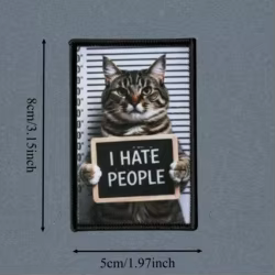 Parche de morale I HATE PEOPLE con gancho y bucle