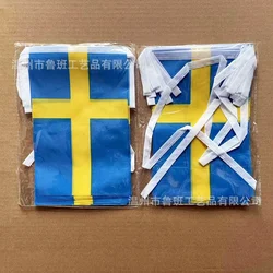 Bandera sueca 14x21cm ideal para fiestas festivales