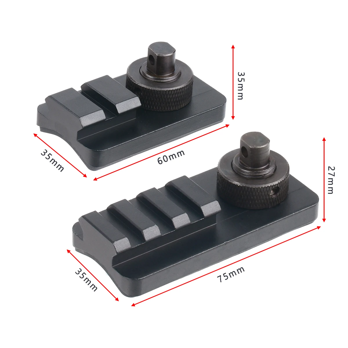 Adaptador Picatinny AR15 M4 M16 con base de goma para eslinga - imagen 5