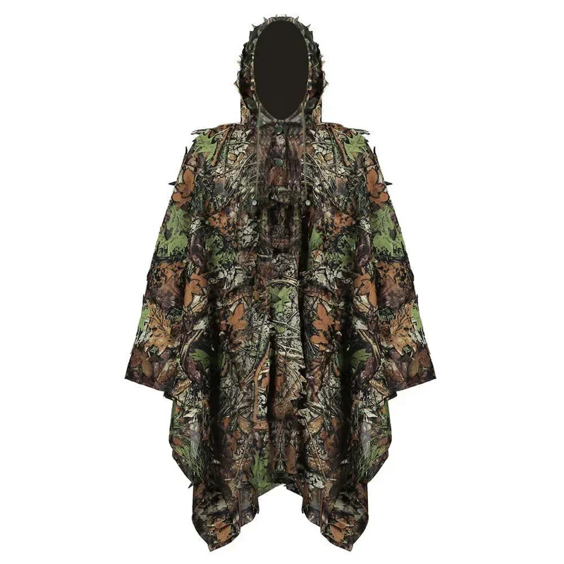 Yowie Poncho Ghillie 3D transpirable camuflaje hojas observación