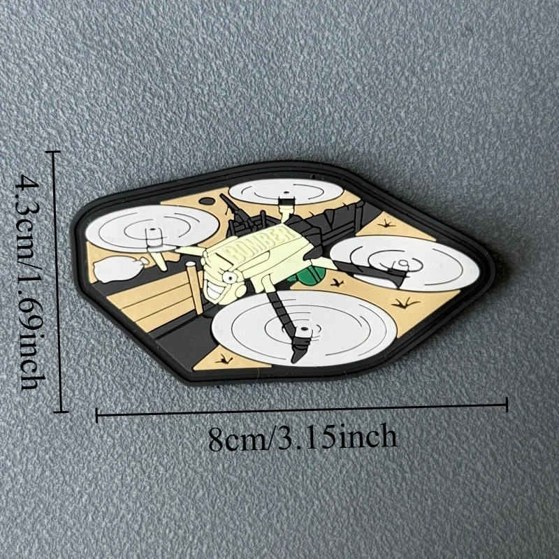 Parche Táctico Morale Bomber Quad Drone PVC Velcro – Insignia para Mochila Militar - imagen 5