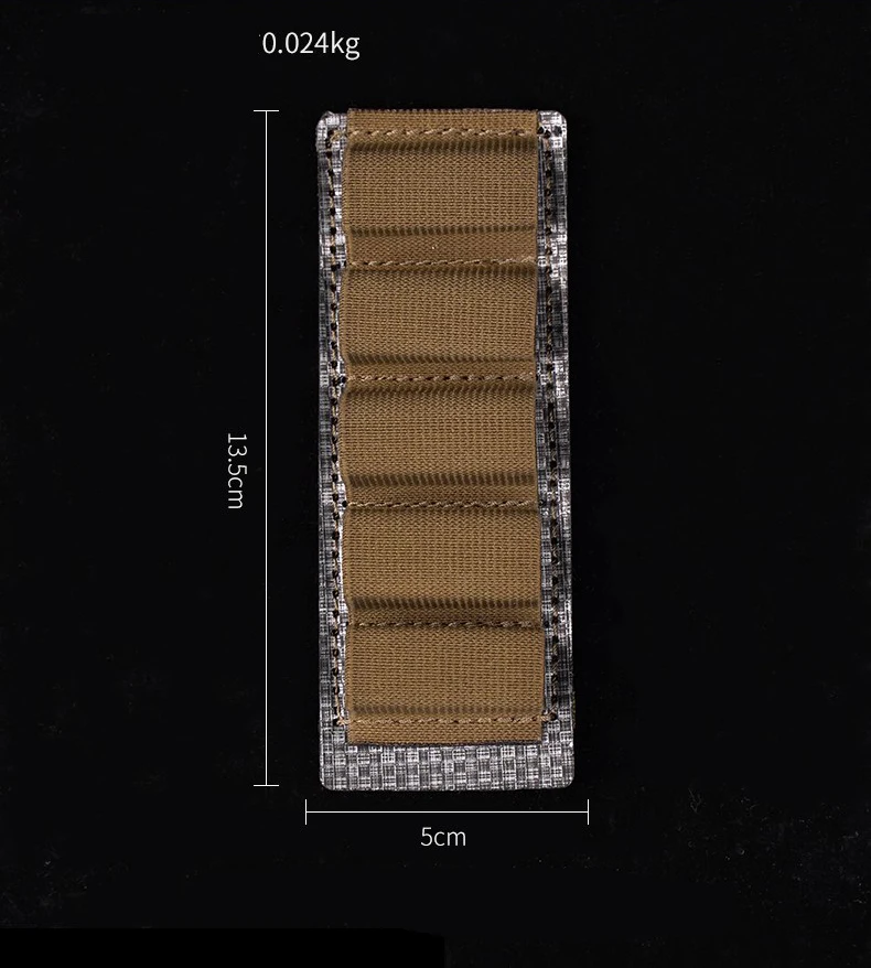 Panel MOLLE negro para 5 cartuchos de escopeta