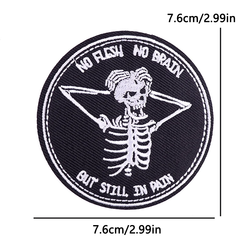 Parche termoadhesivo punk esqueletos y corazón roto para ropa
