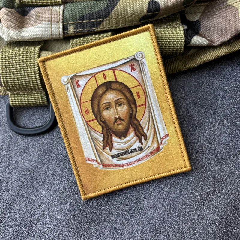 Parche táctico Jesús bordado gancho y bucle para mochila - imagen 2