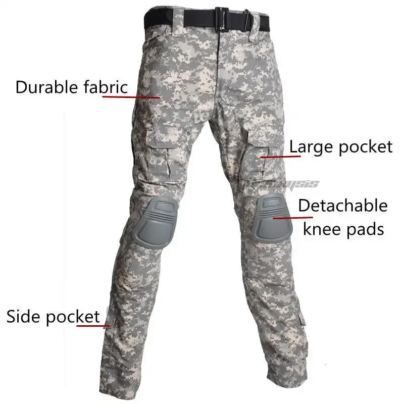 Uniforme táctico Paintball Airsoft camuflaje – camisa pantalón Cargo - imagen 2