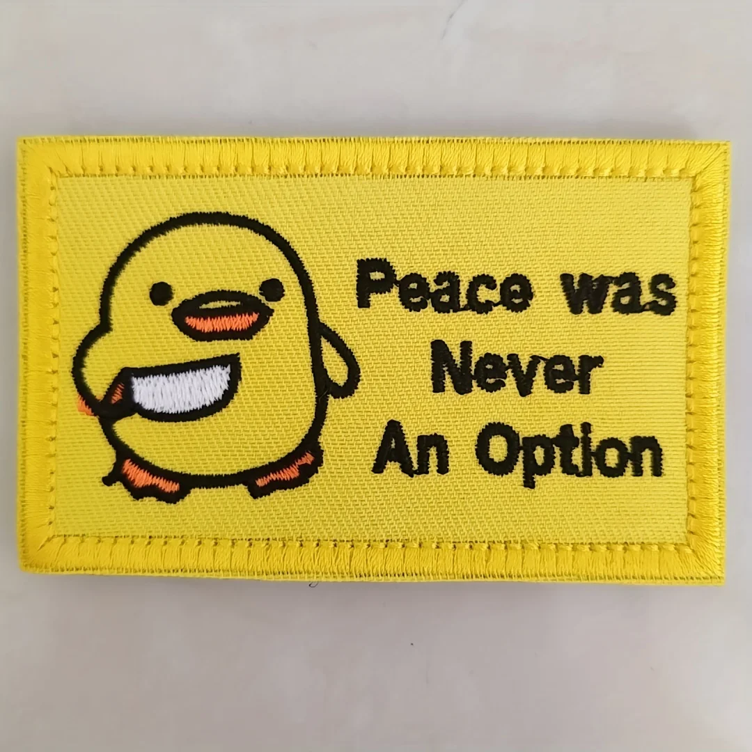 Parche táctico velcro cuchillo MOLLE camuflaje pato