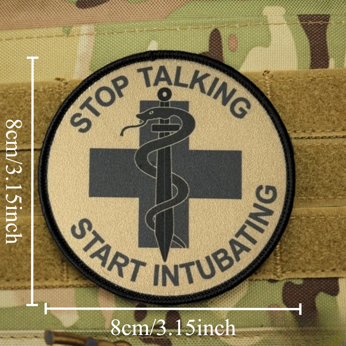 Parche táctico EMS Moral médico de combate con velcro - imagen 5