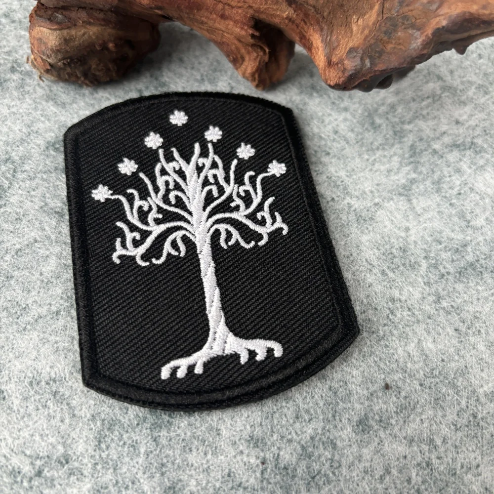 Parche bordado árbol de Gondor – Moral militar táctica gancho y bucle - imagen 4