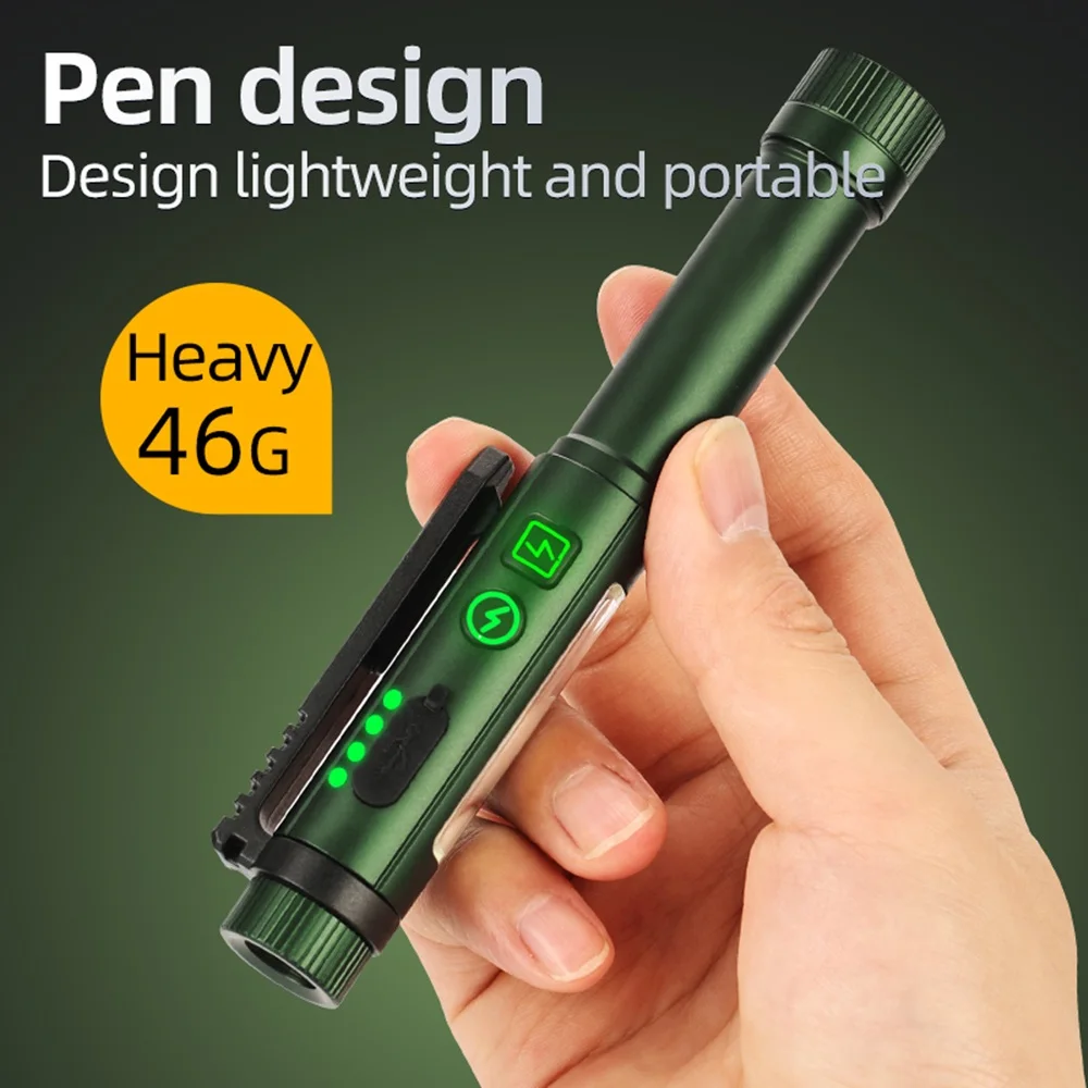 Linterna táctica COB recargable USB alto brillo para emergencia - imagen 2
