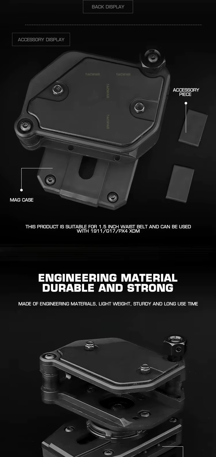 Detalle del cuerpo de la funda para mejorar la sujeción