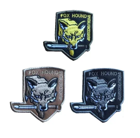 Parche bordado insignia táctica zorro, gancho trasero con bucle - imagen 4