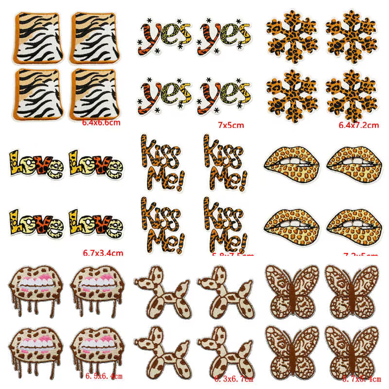 Parche termoadhesivo leopardo bordado para ropa y accesorios - imagen 5
