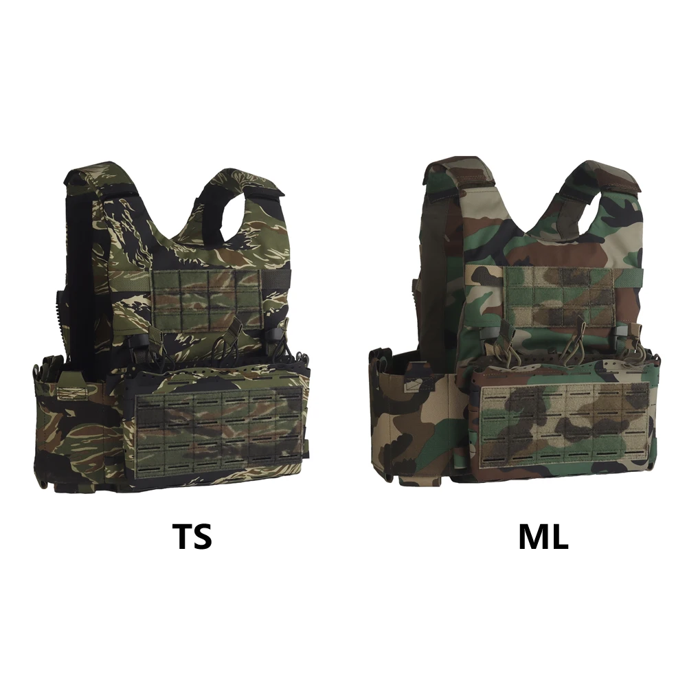 LV119 Chaleco portaplacas táctico MOLLE liberación rápida tigre - imagen 2