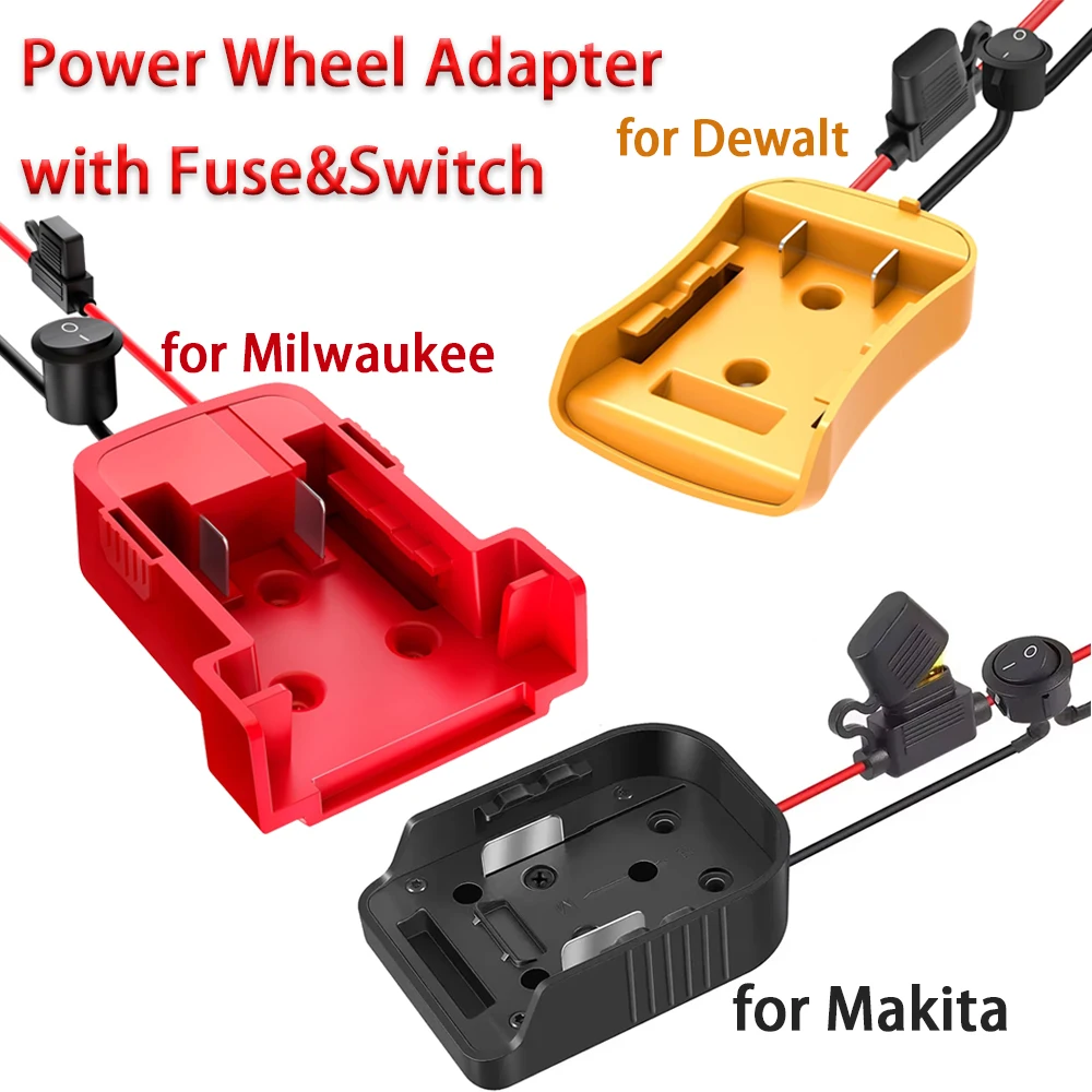 Adaptador de batería Milwaukee Dewalt Makita para Power Wheels RC