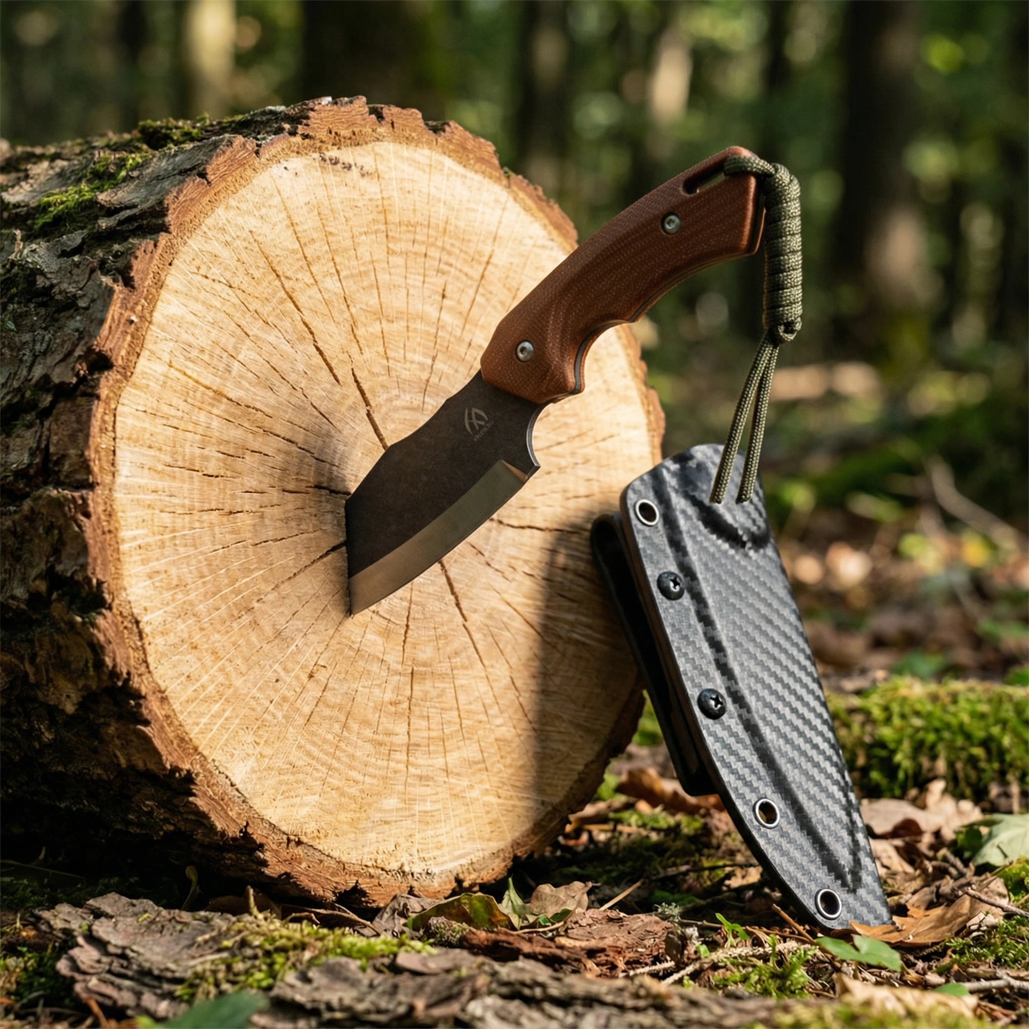 Cuchillo hoja fija táctico mango G10 con funda para al aire libre - imagen 4