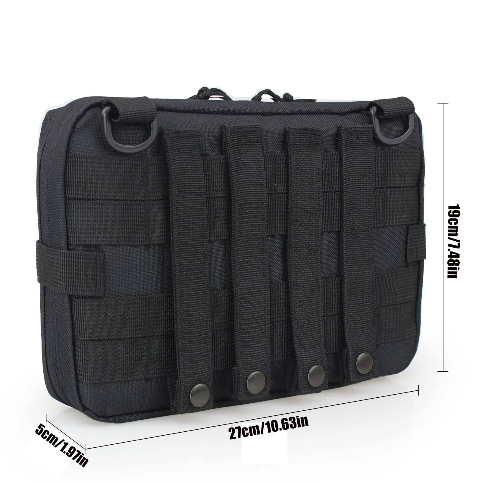 Bolsa táctica MOLLE admin – Nylon ripstop cremallera oculta documentos - imagen 4