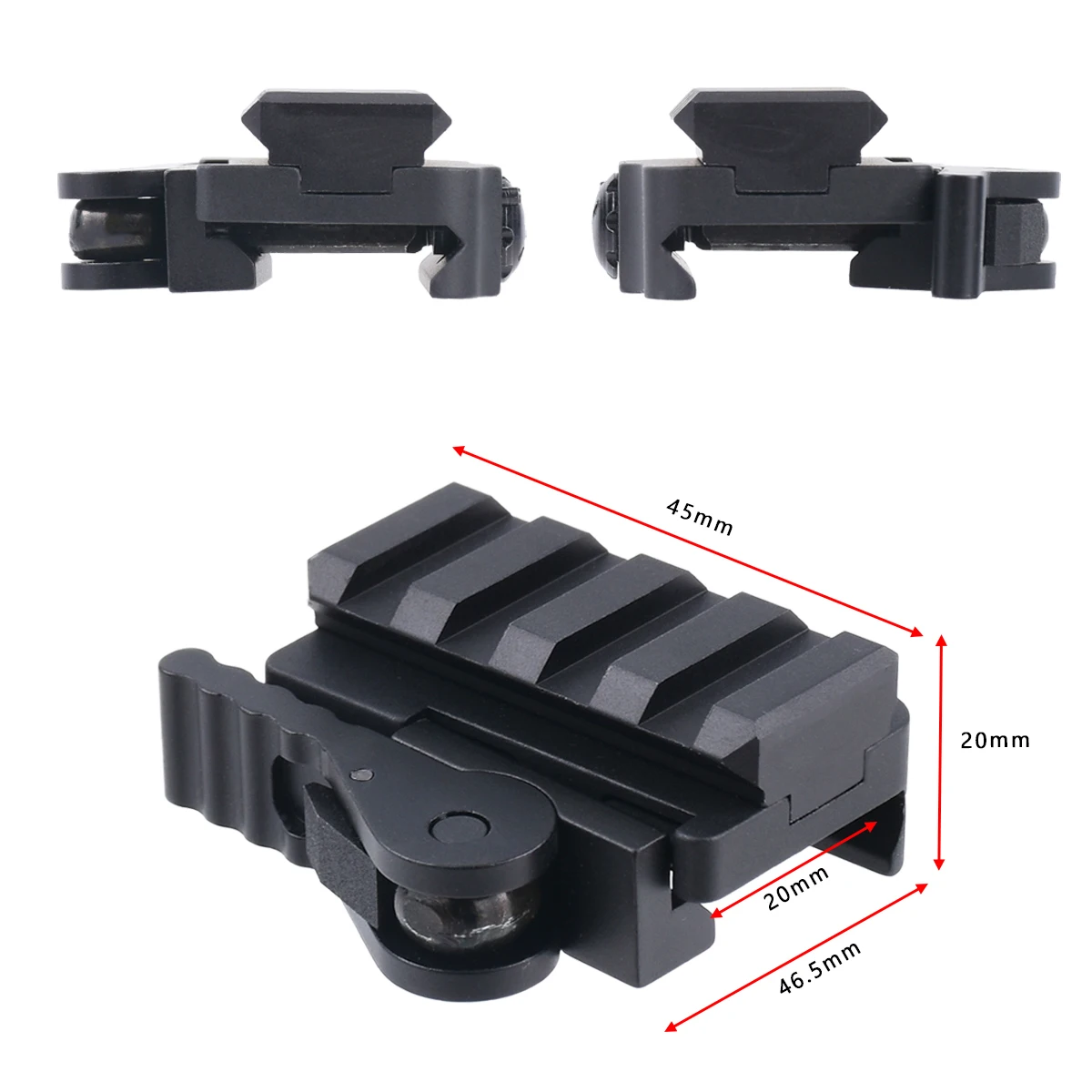 Montaje QD con bloqueo para punto rojo Picatinny 20 mm - imagen 5
