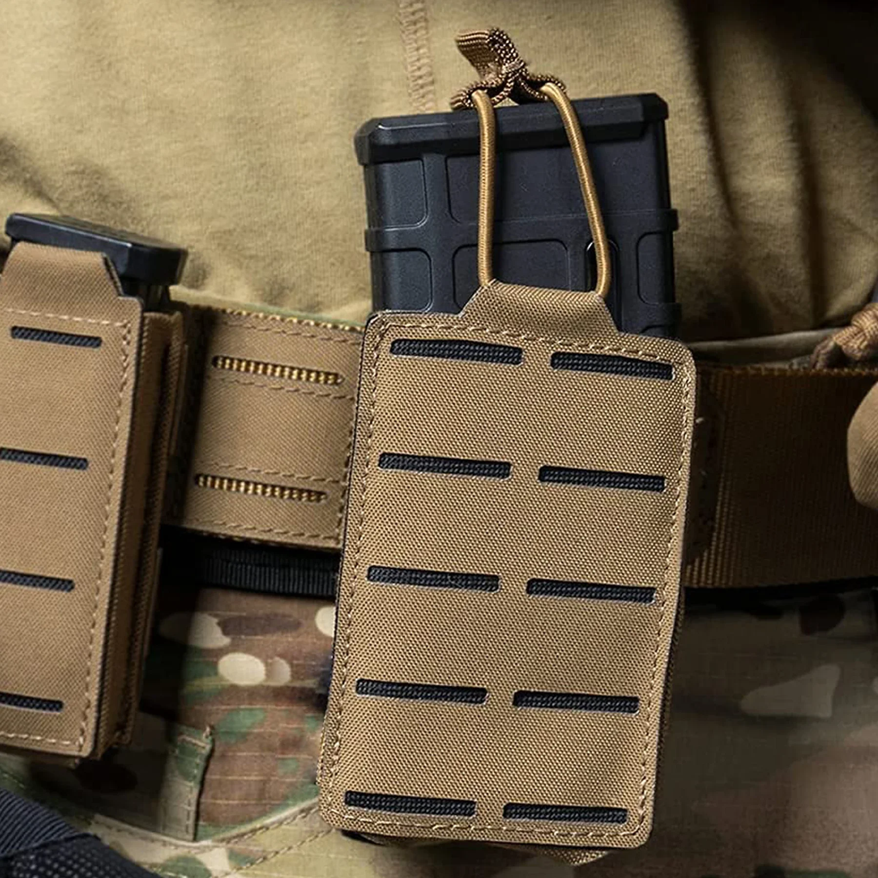 Portacargador MOLLE Individual 5.56mm – Para AR-15, M4, M16 - imagen 2