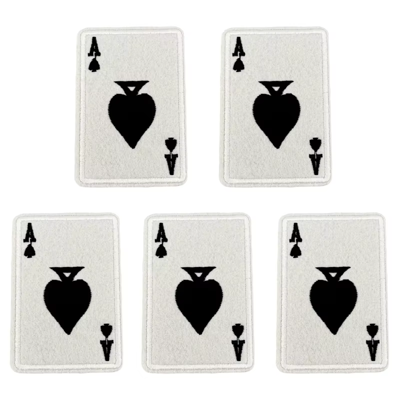 Parches bordados póker con llamas - para planchar en ropa táctica - imagen 5