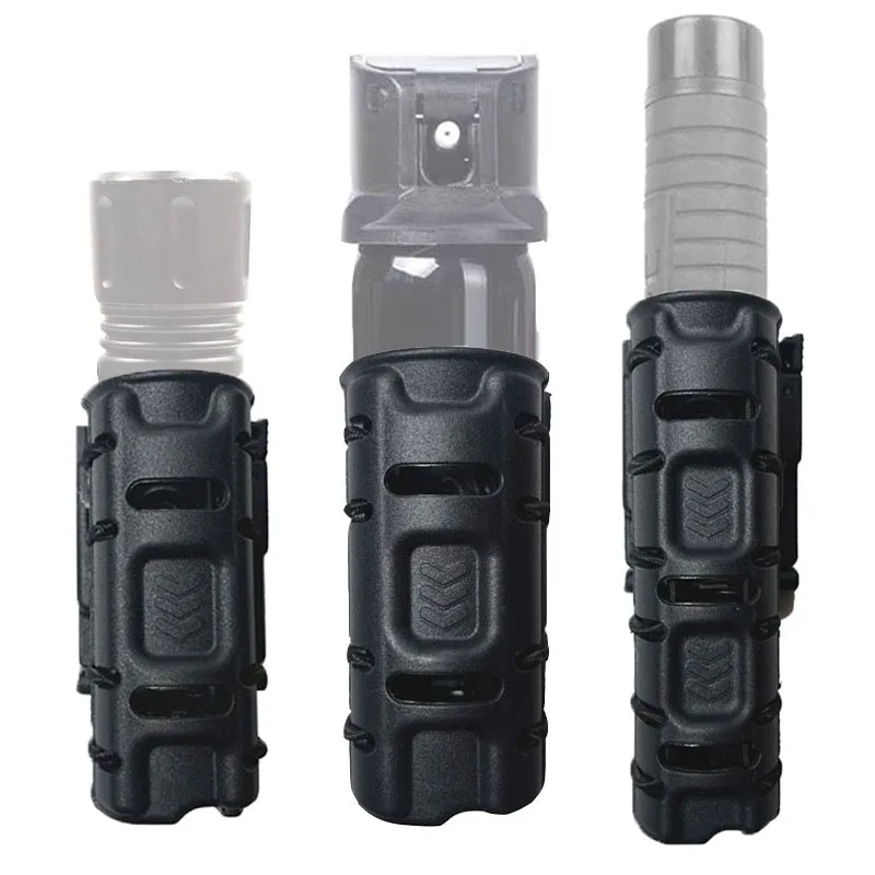 Funda táctica MOLLE giratoria 360° para linterna de defensa