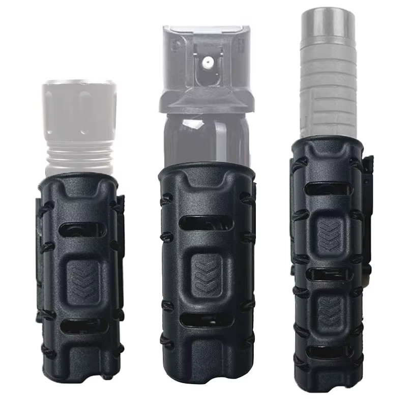 Funda táctica MOLLE giratoria 360° para linterna de defensa