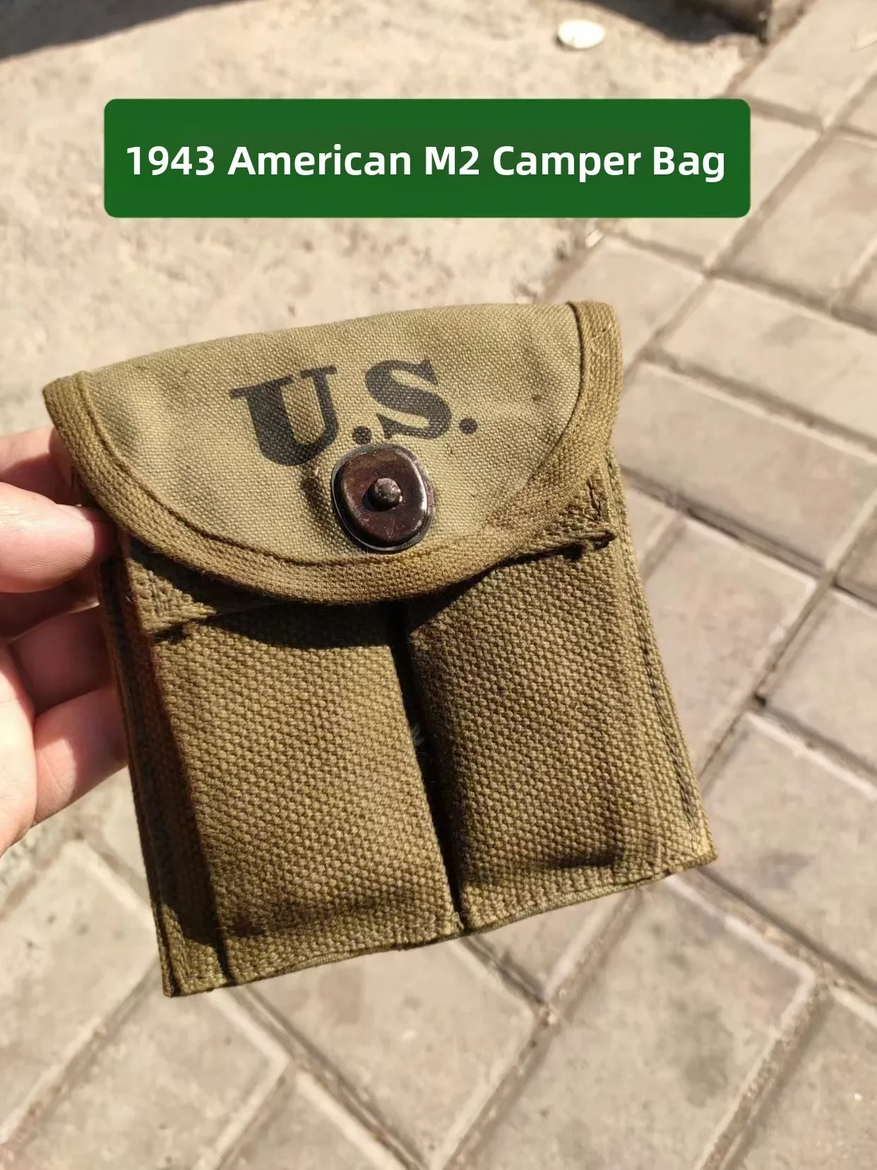 Bolsa porta cargador M1/M2 lona estilo US Army táctica - imagen 5