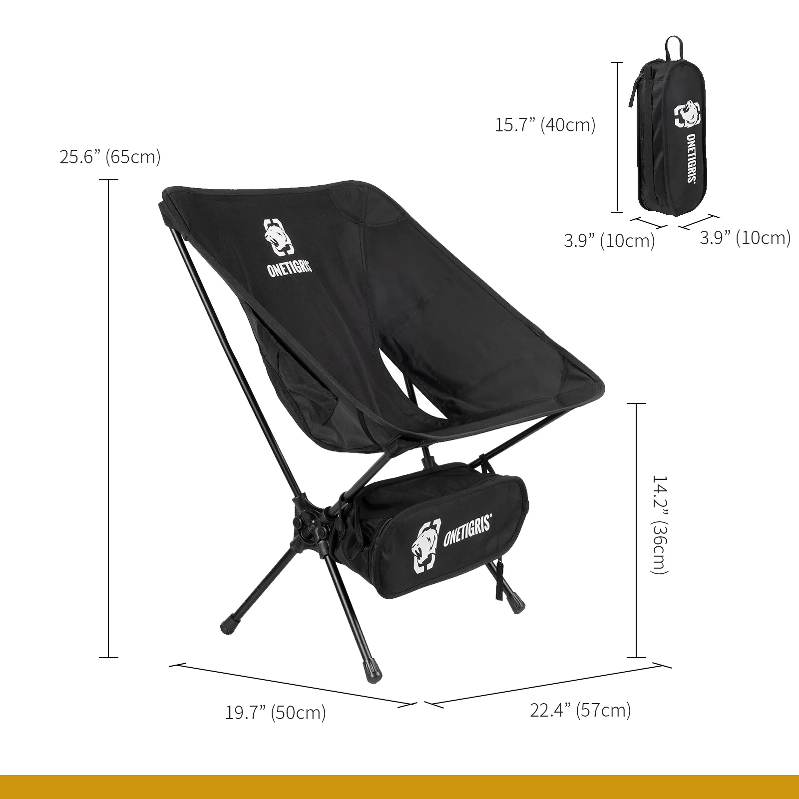 OneTigris silla plegable ultraligera para camping y senderismo