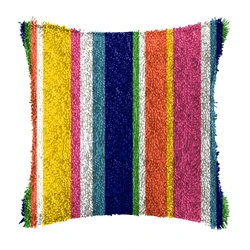 Smyrna kit de gancho bordado para alfombrilla de pestillo