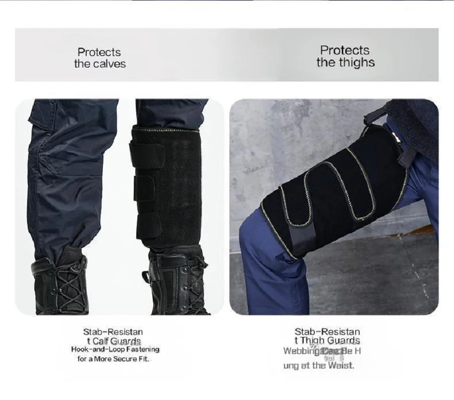 Protectores de piernas antipuñaladas para moto, muslos y pantorrillas - imagen 2