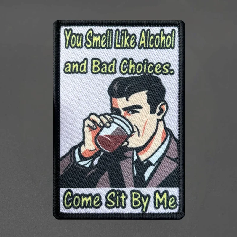 Parche táctico Hueles a alcohol gancho y bucle para chaleco - imagen 5