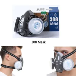 Mascarilla reutilizable media cara – Doble filtro antipolvo profesional