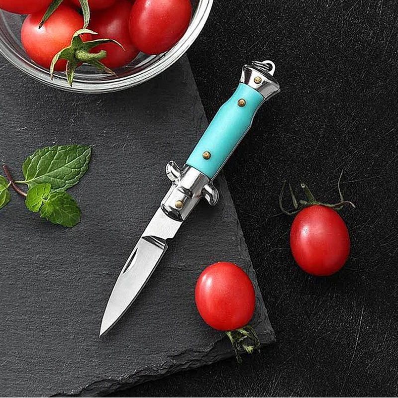 Mini cuchillo de bolsillo plegable tipo llavero multifunción - imagen 3