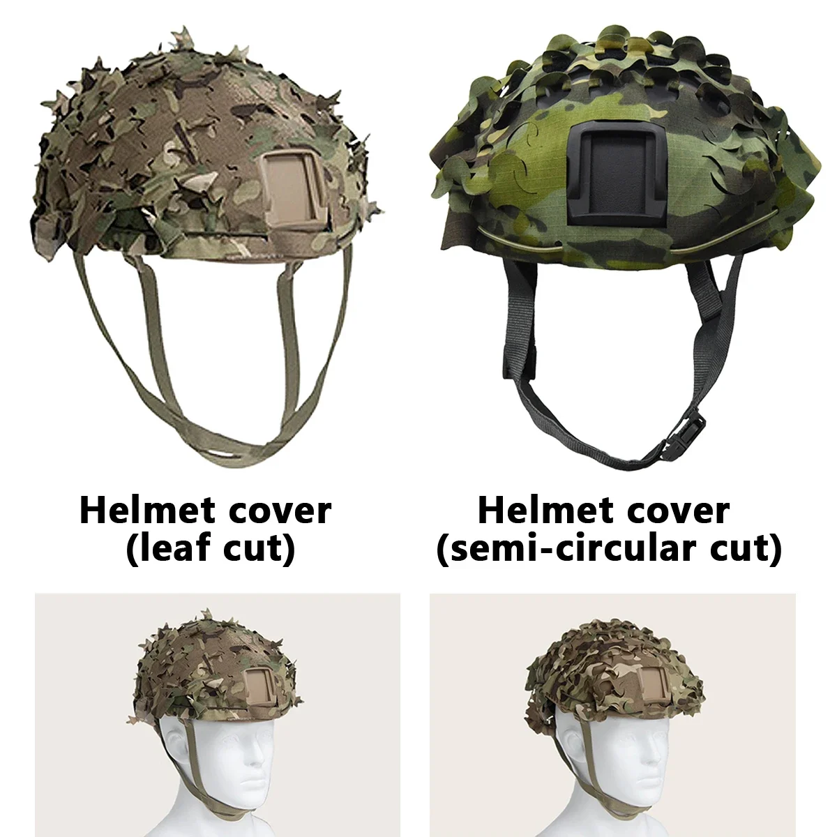 Cubierta táctica casco Airsoft camuflaje 3D hoja láser malla - imagen 5