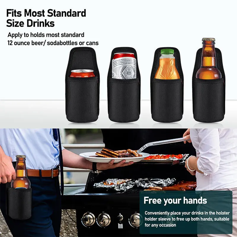 Portavasos portátil para latas con clip cinturón – Senderismo y camping - imagen 4