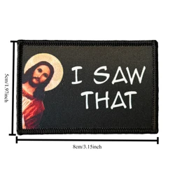 Parche moral táctico Jesus I Saw That con cierre Velcro