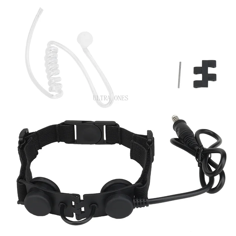 Micrófono táctico de garganta resistente NATO para walkie y caza - imagen 3