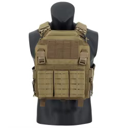 Chaleco táctico portaplacas MOLLE Airsoft con protector ajustable