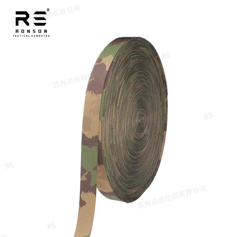Cinta táctica camuflaje suizo poliéster duradero para correas - imagen 4
