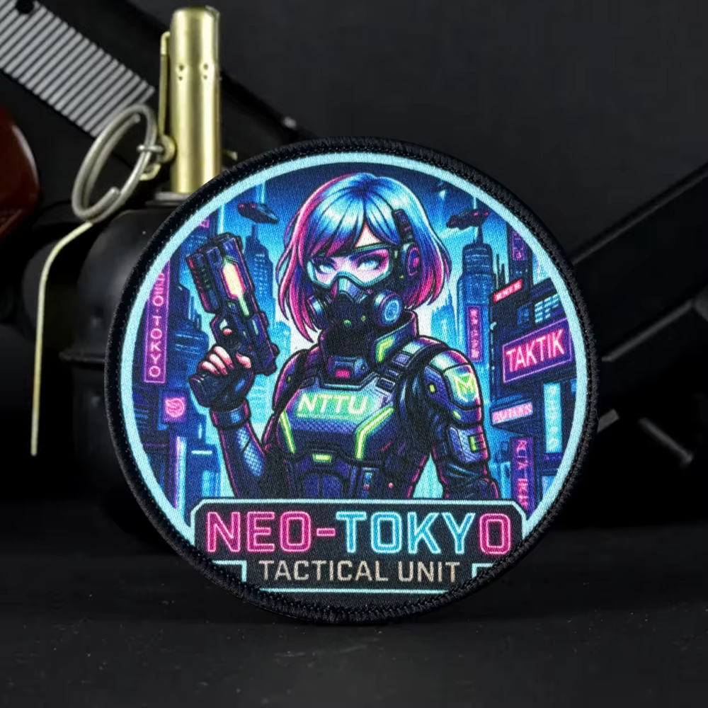 Parche táctico anime waifu con gancho y bucle para mochila - imagen 5