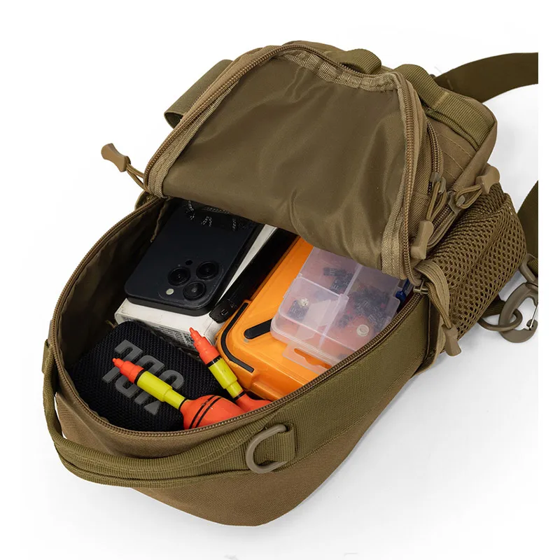 Riñonera MOLLE con soporte para caña – Pesca, camping y senderismo - imagen 2