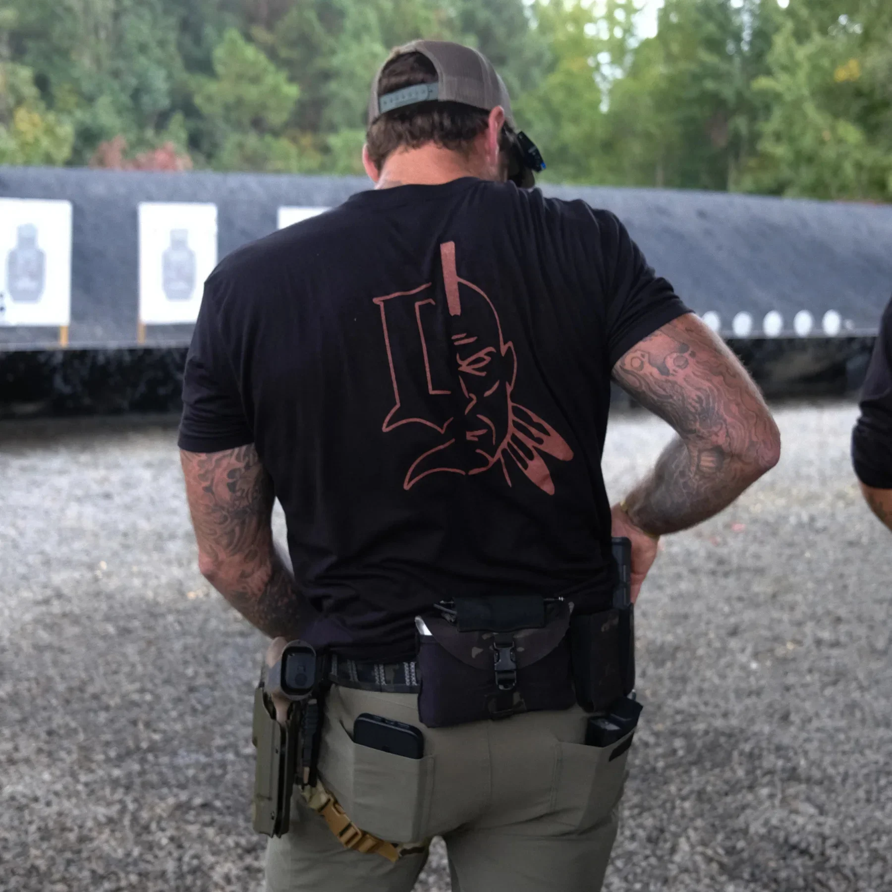 Camiseta táctica de entrenamiento hombre militar manga corta negra - imagen 4