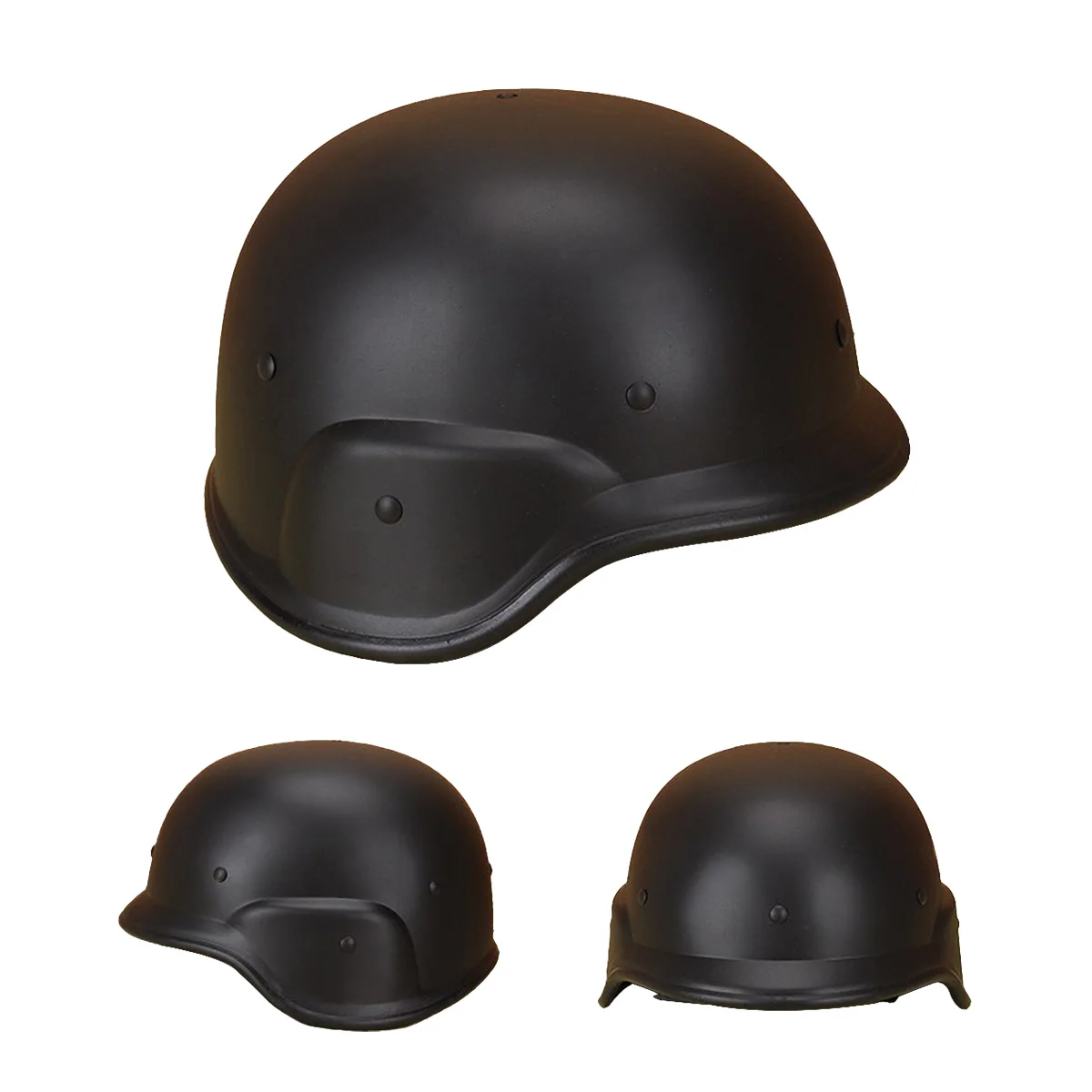 Casco visto en posición de uso