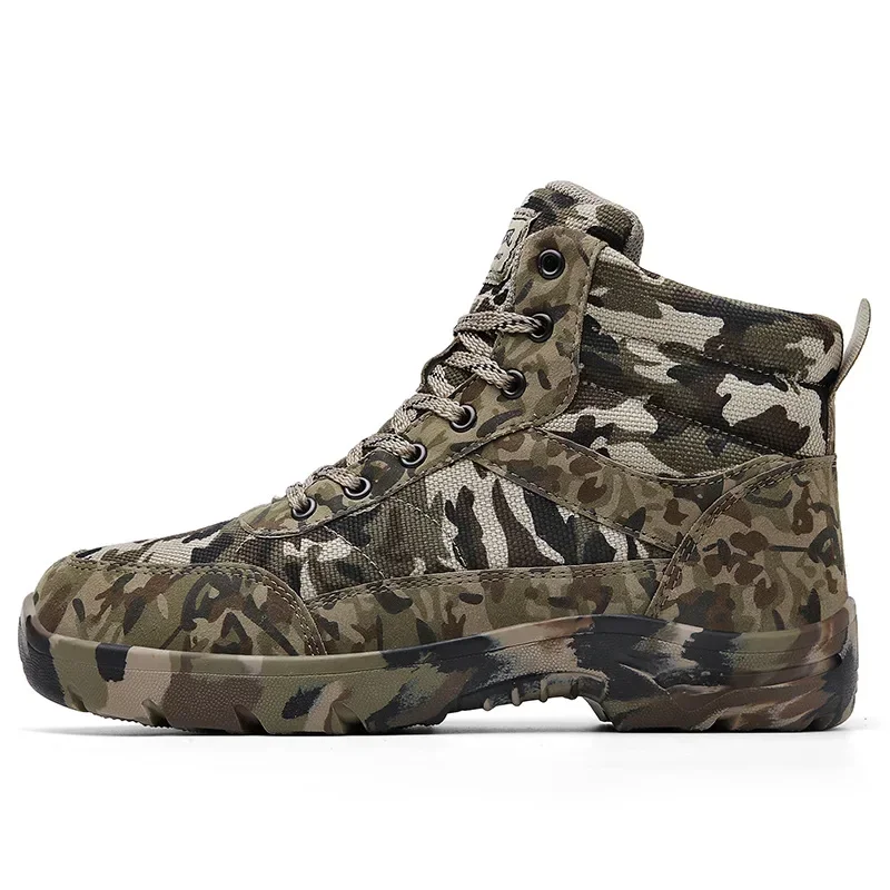 Botas tácticas de invierno antideslizantes gruesas camuflaje hombre - imagen 5
