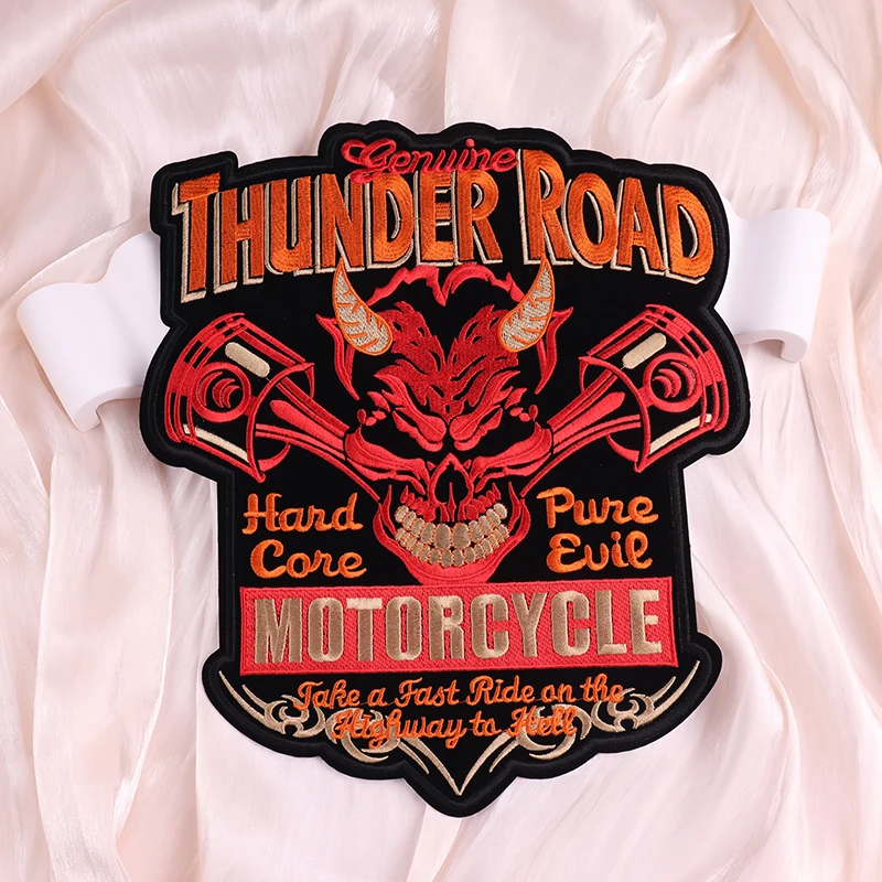 Chaqueta pilotos cuero con parche águila trasero motociclista - imagen 4