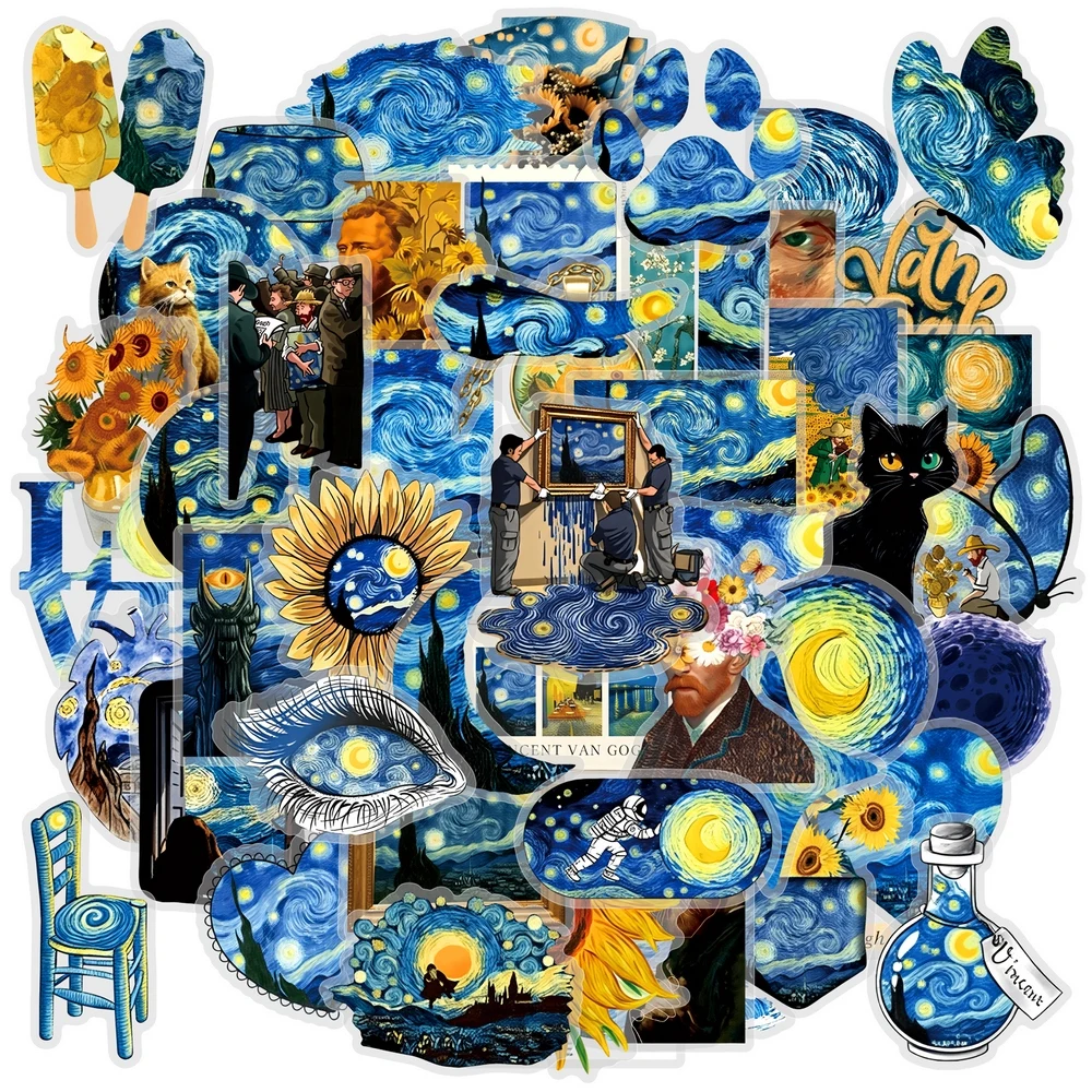 Detalle artístico con motivos de Van Gogh