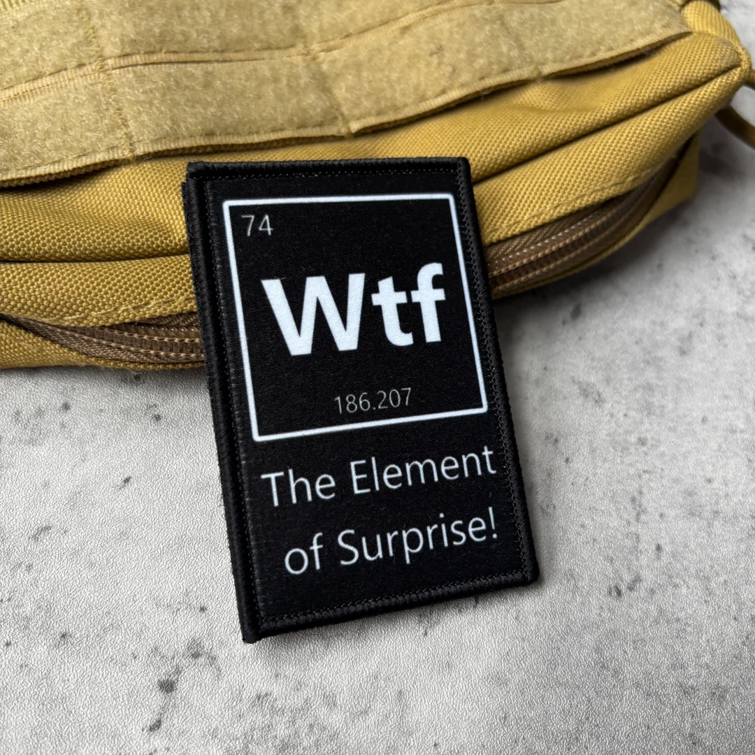 Parche táctico WTF Element of Surprise con velcro para mochila - imagen 2